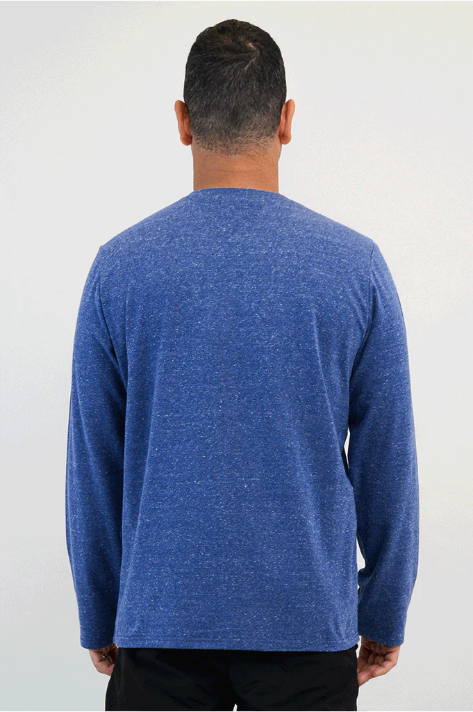Adam Long Sleeve, Denim, Bamboo - Image 3