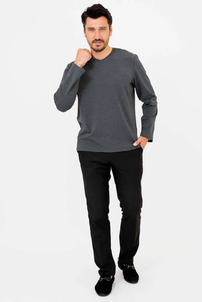 Adam Long Sleeve, Graphite, Bamboo - Image 3