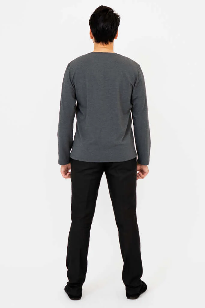 Adam Long Sleeve, Graphite, Bamboo - Image 5