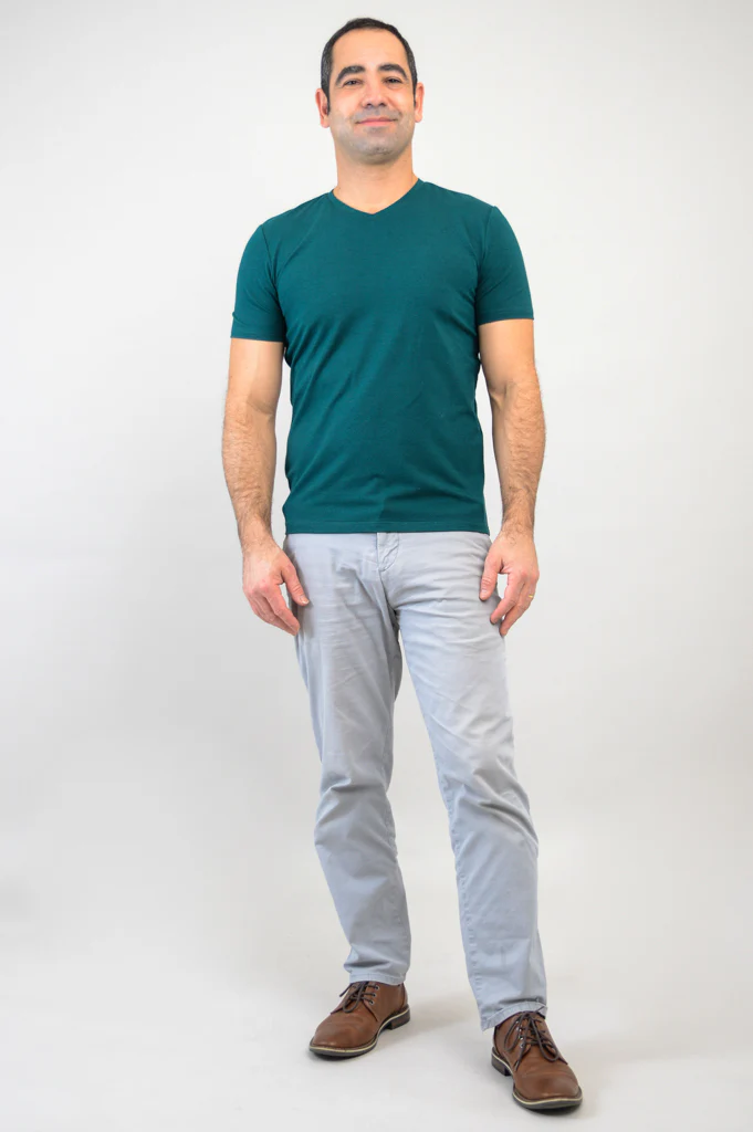 Adam Short Sleeve Shirt, Teal, Bamboo - Image 11