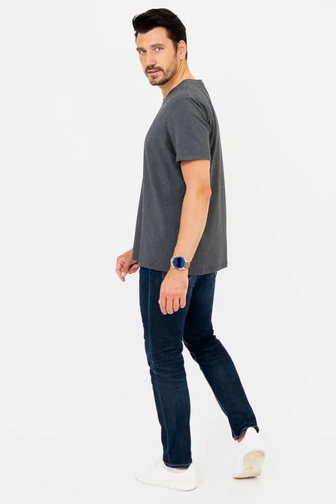 Adam Short Sleeve Shirt, Graphite, Bamboo - Image 3