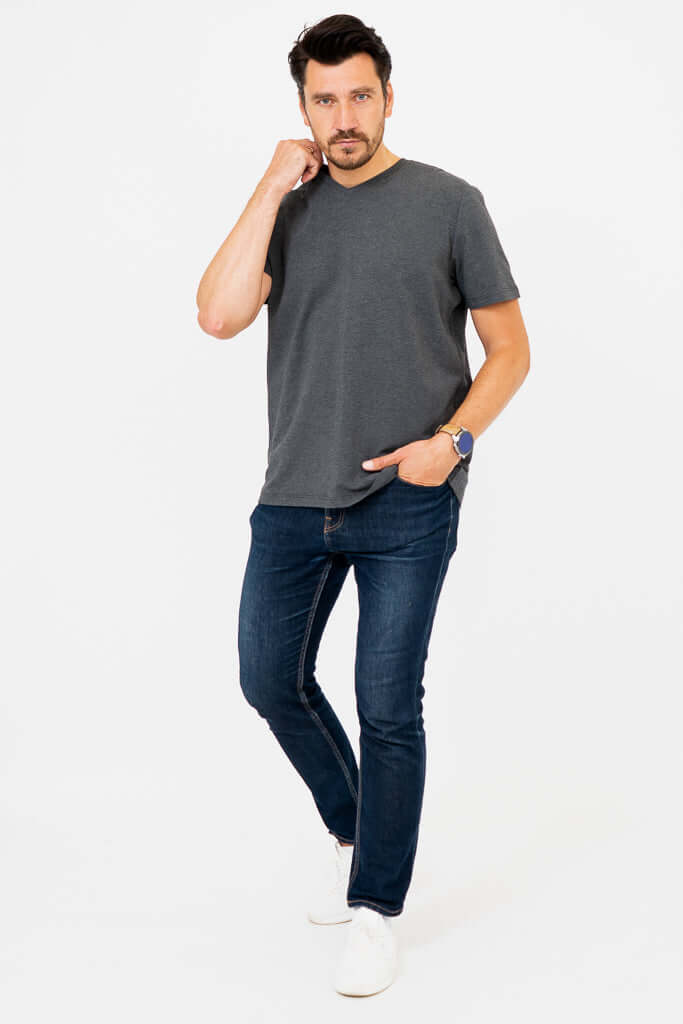 Adam Short Sleeve Shirt, Graphite, Bamboo - Image 4