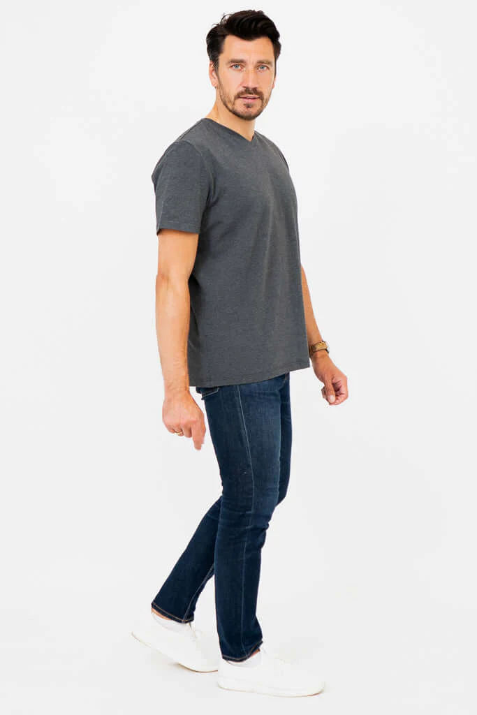 Adam Short Sleeve Shirt, Graphite, Bamboo - Image 6