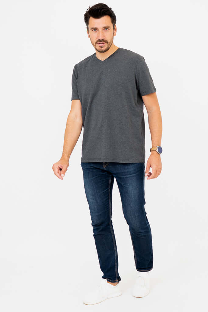 Adam Short Sleeve Shirt, Graphite, Bamboo - Image 7