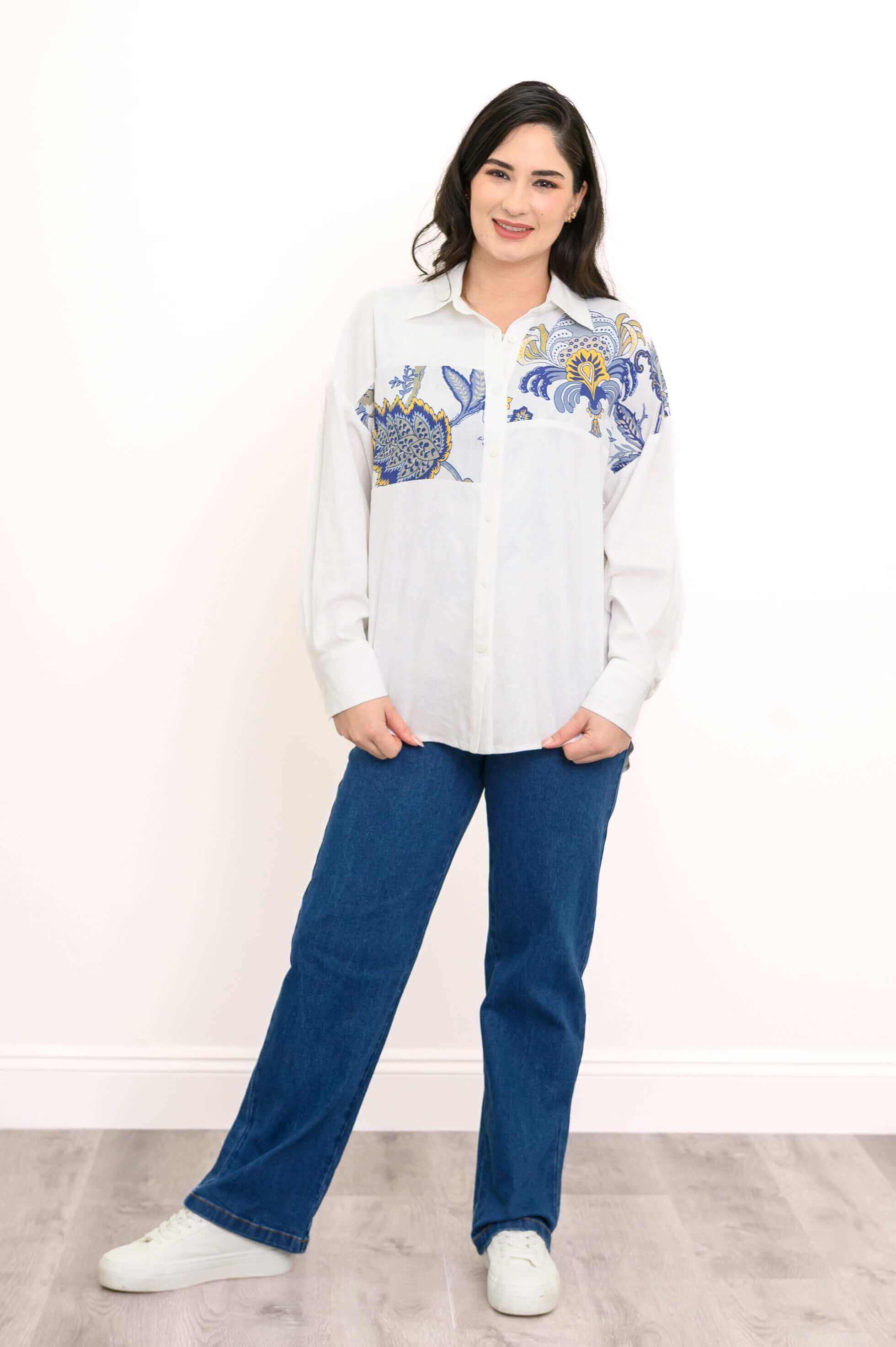 Alex Blouse, Sun Lace, Linen Viscose - Image 4