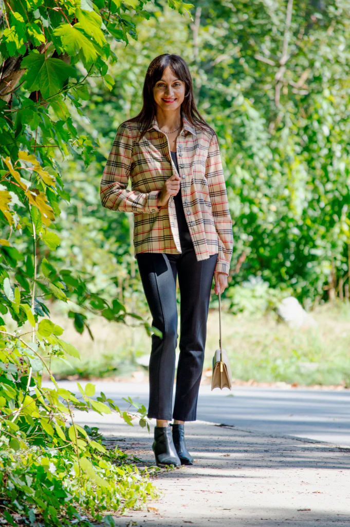 Alexis Top, Retro Plaid, Cotton Flannel - Final Sale - Image 2