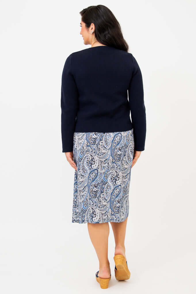 Amira Sweater, Navy, Cotton - Final Sale - Image 5