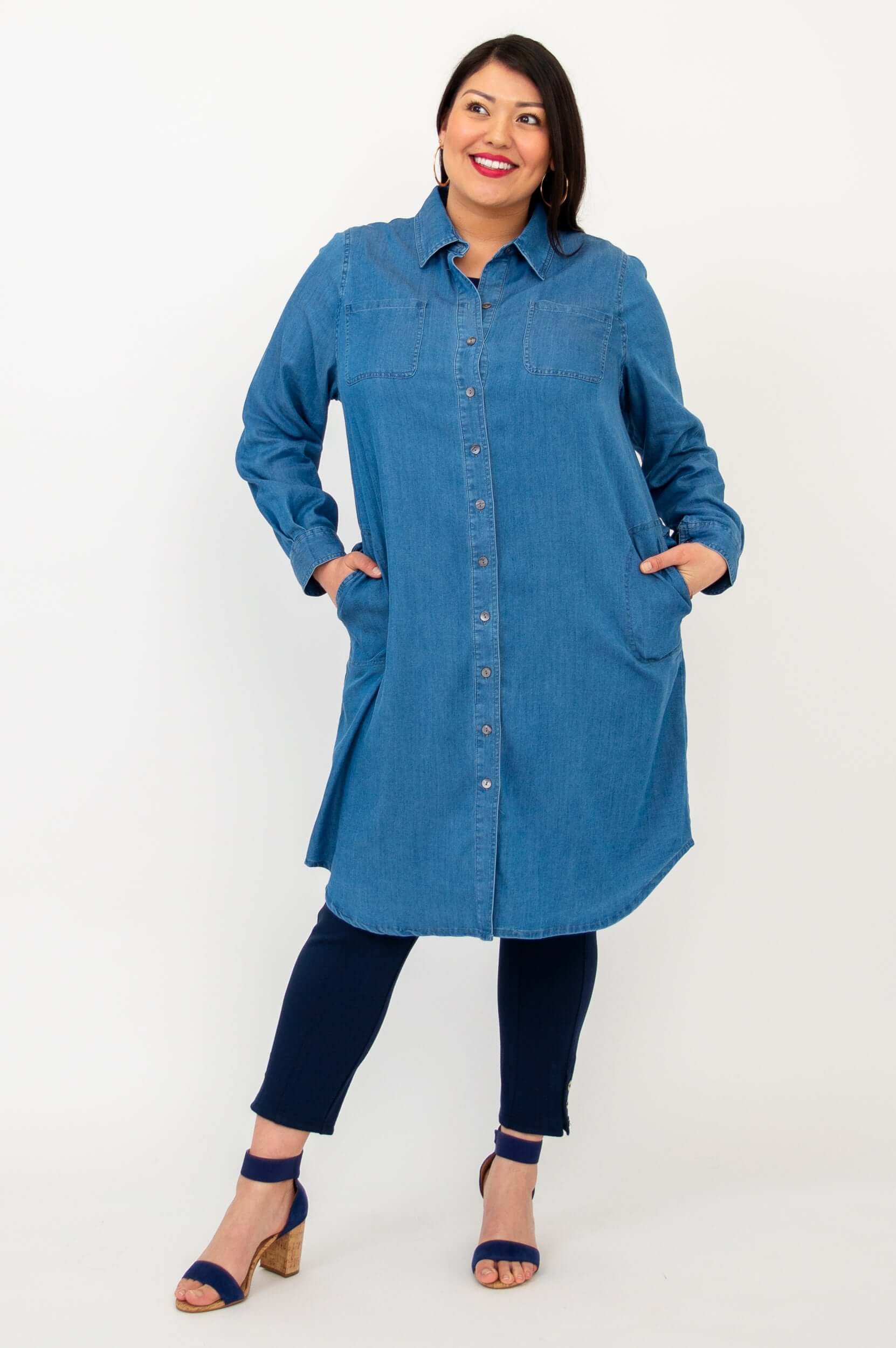 Anka Duster, Lightweight Tencel Denim - Image 3