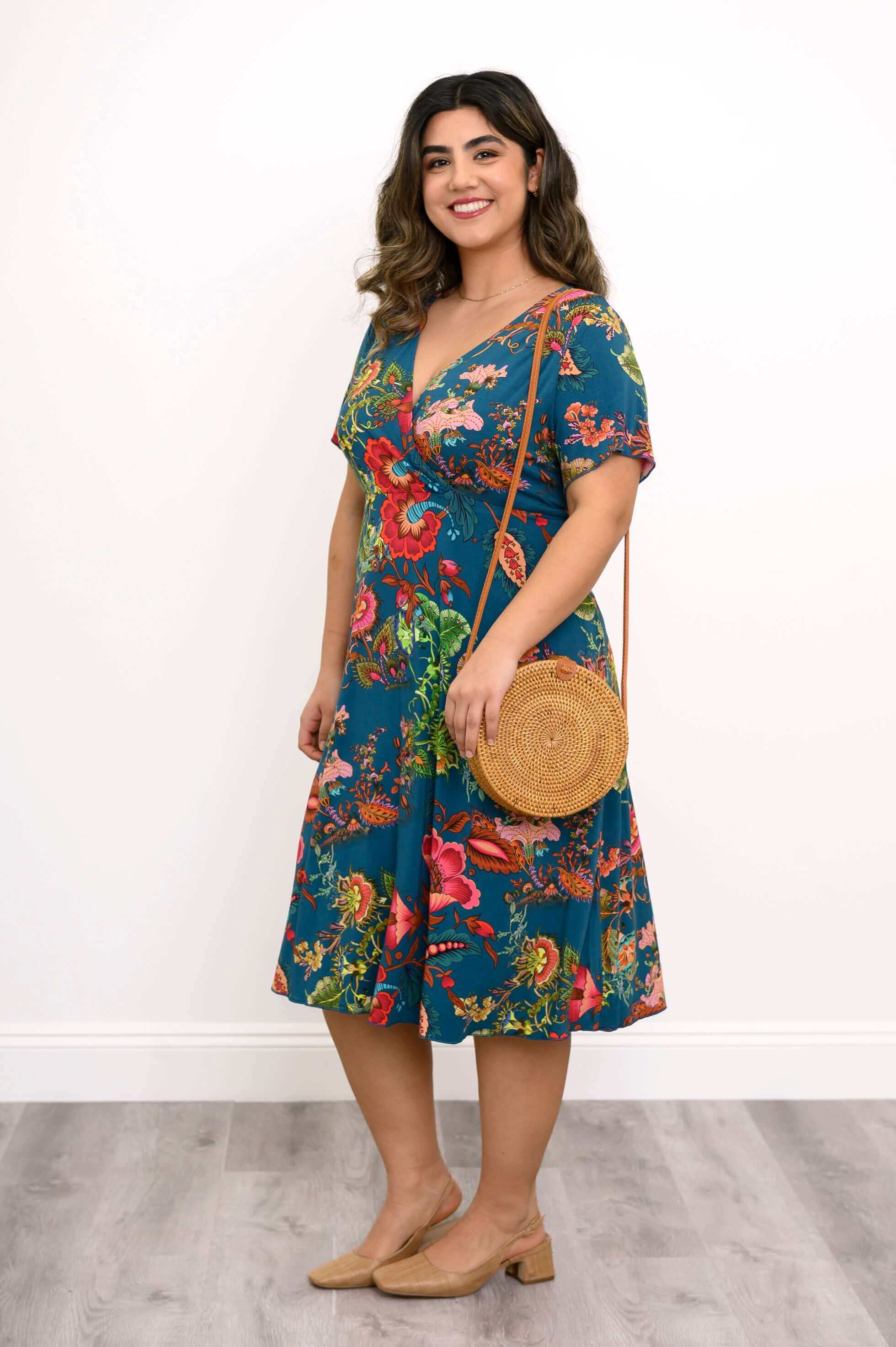 Aurora Dress, Teal Fantasy, Bamboo - Image 2