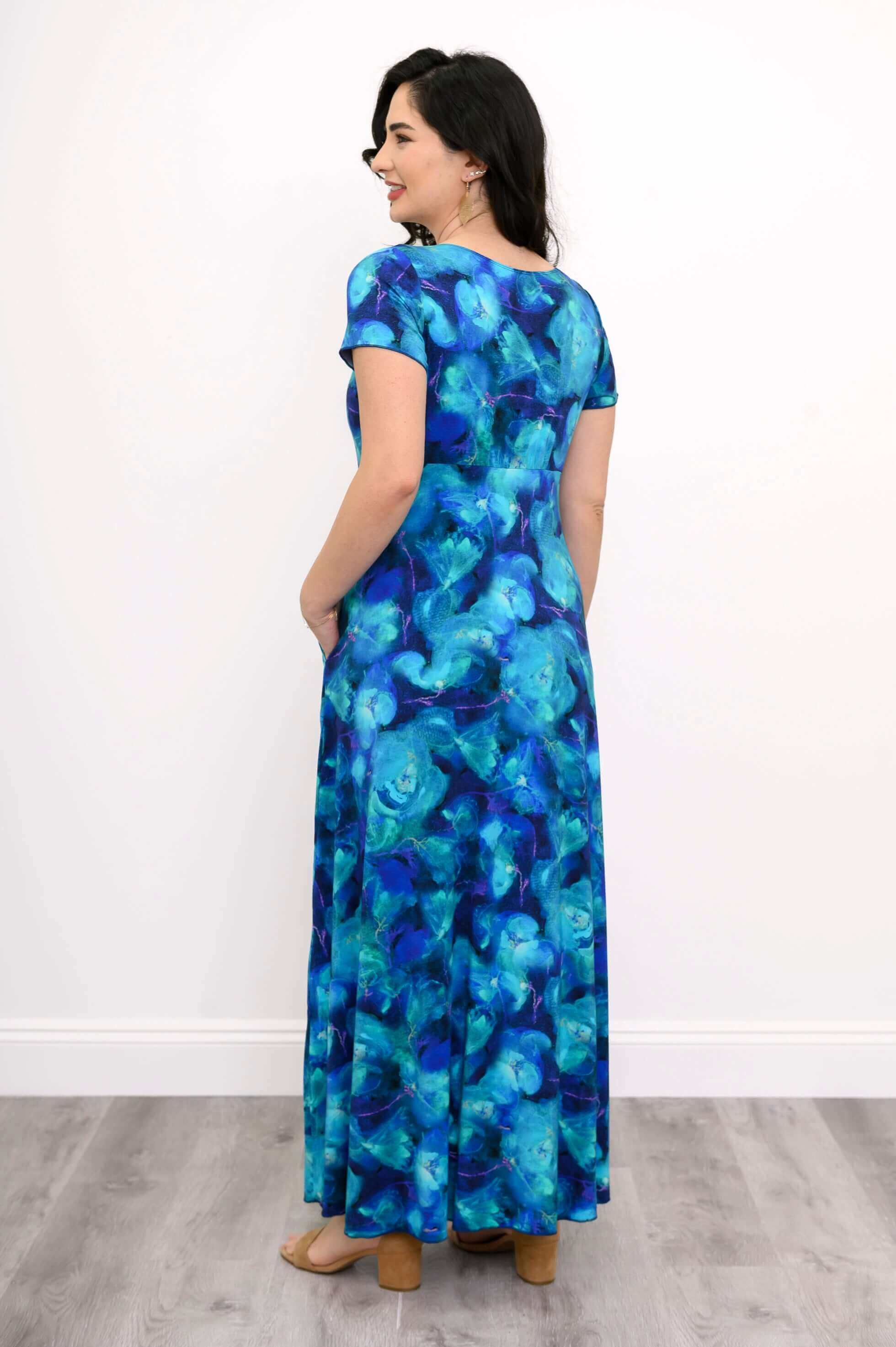 Aurora Maxi Dress, Ocean Reef, Bamboo - Image 3