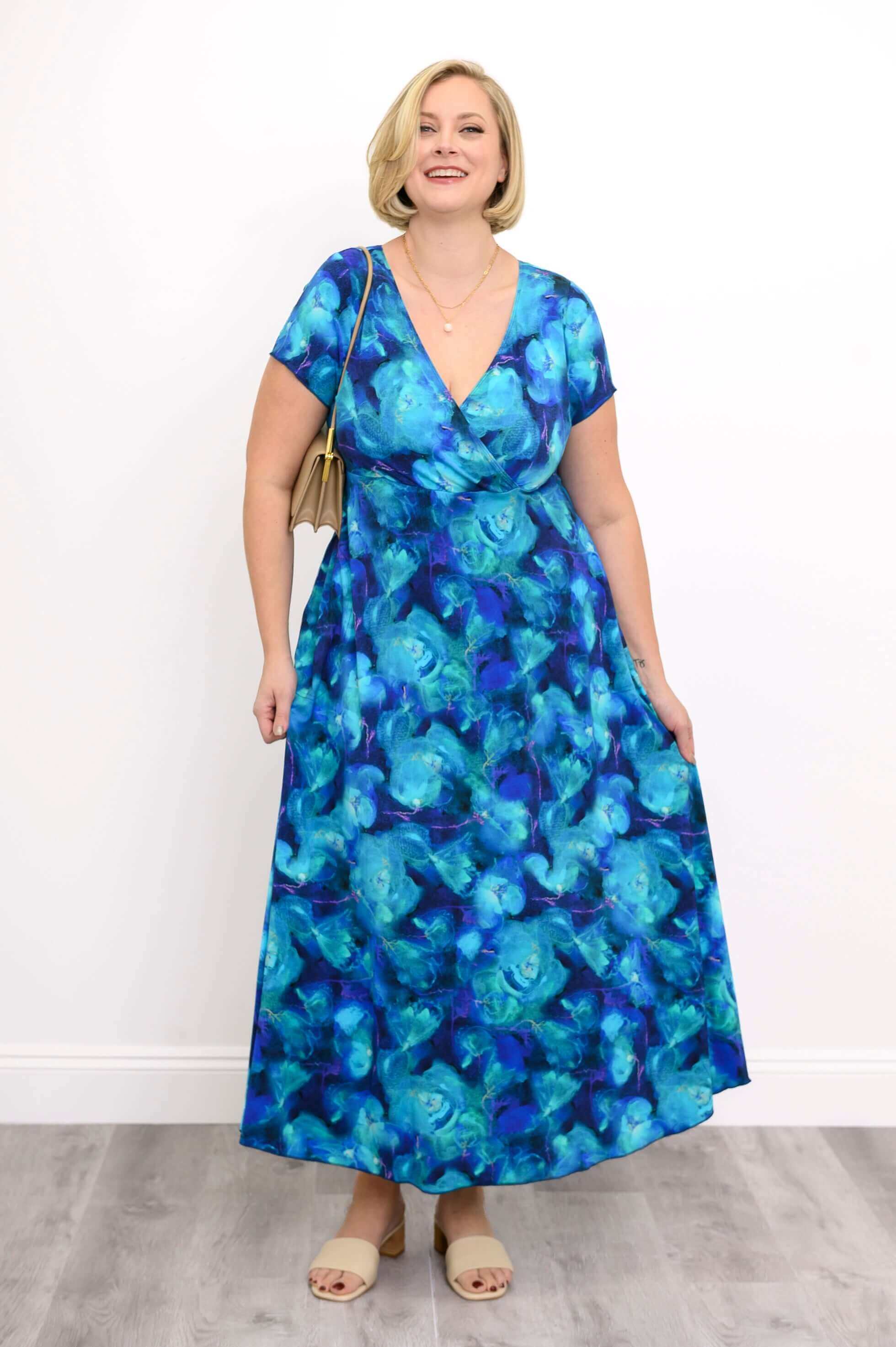 Aurora Maxi Dress, Ocean Reef, Bamboo - Image 4