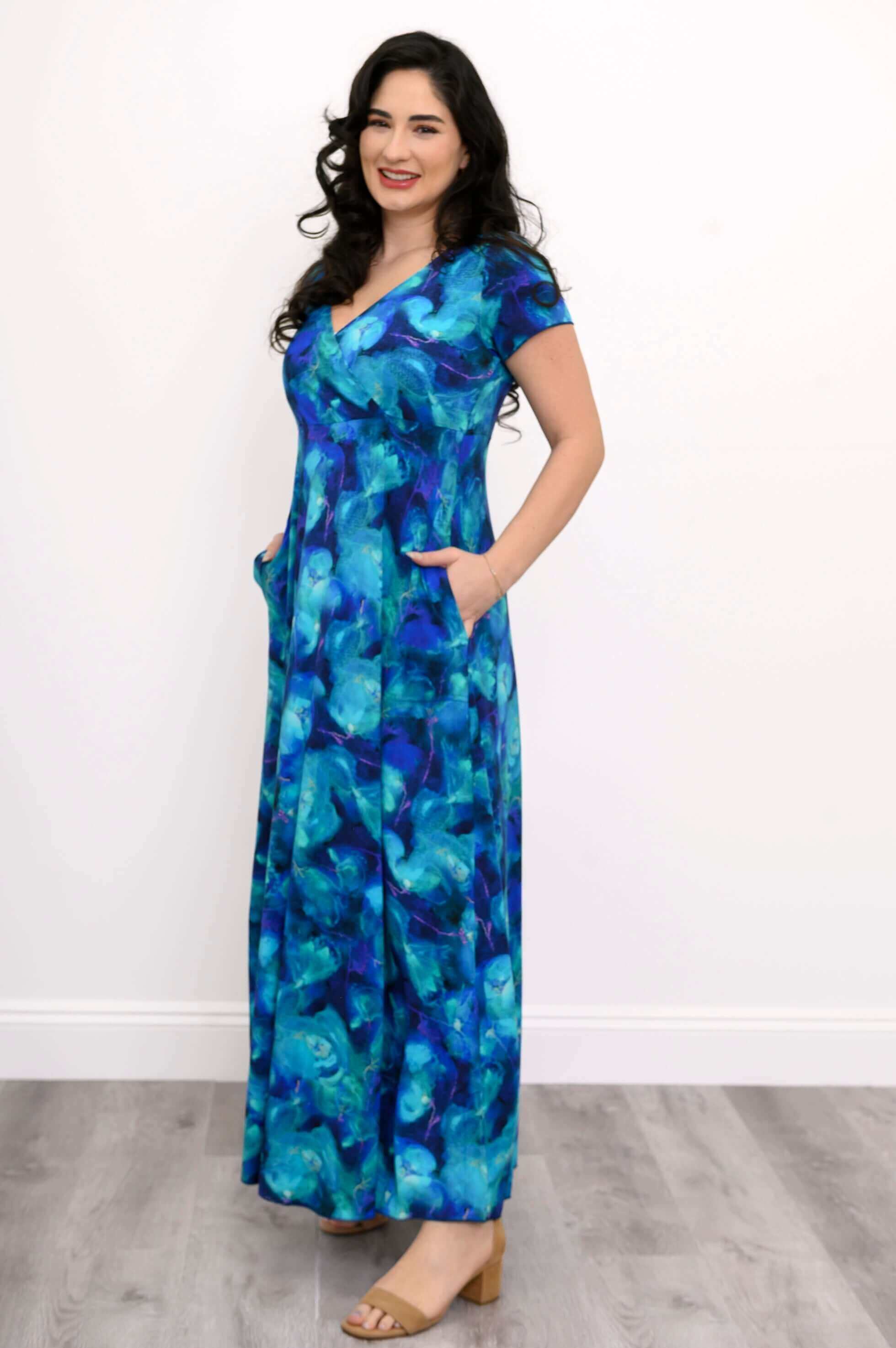 Aurora Maxi Dress, Ocean Reef, Bamboo - Image 5