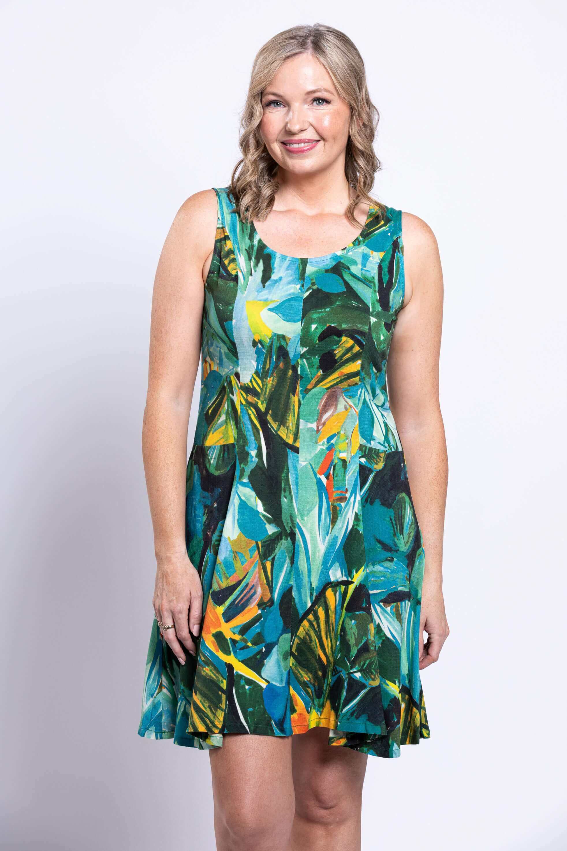 Ava Dress, Greenroom, Linen Bamboo - Image 3