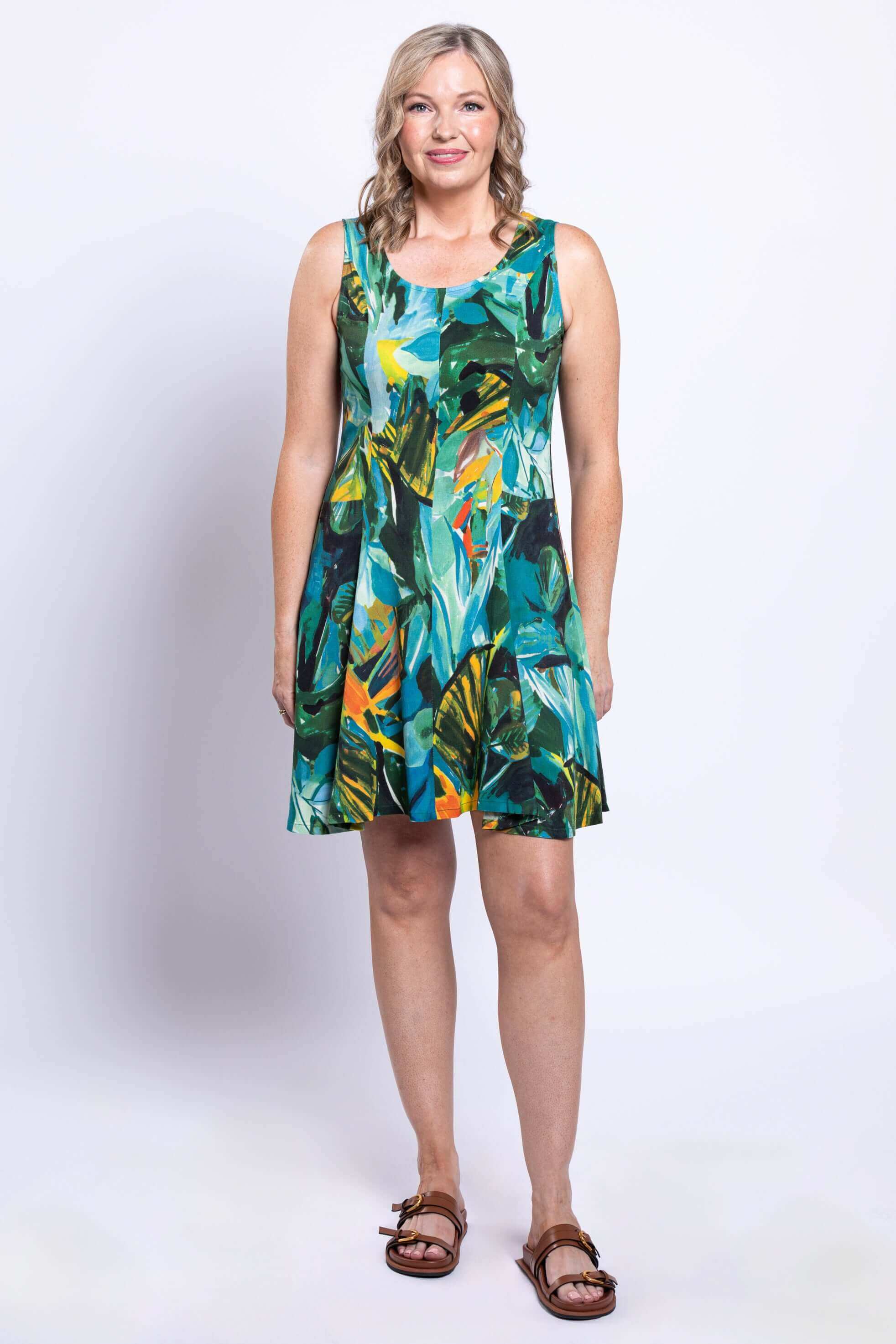 Ava Dress, Greenroom, Linen Bamboo - Image 4