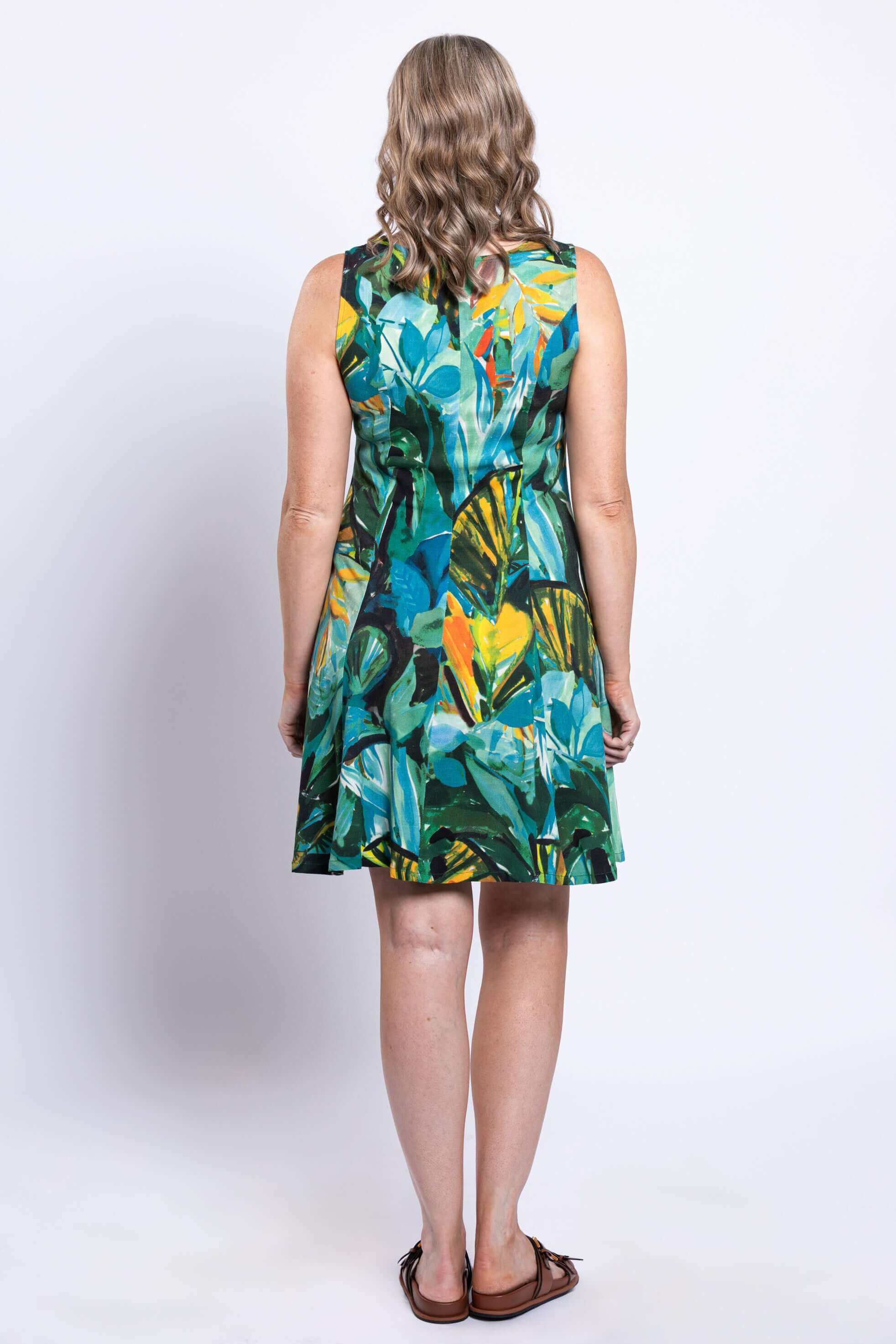 Ava Dress, Greenroom, Linen Bamboo - Image 5