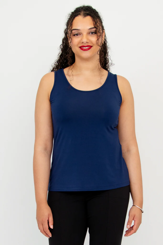 Avalon Tank, Indigo, Bamboo - Image 2