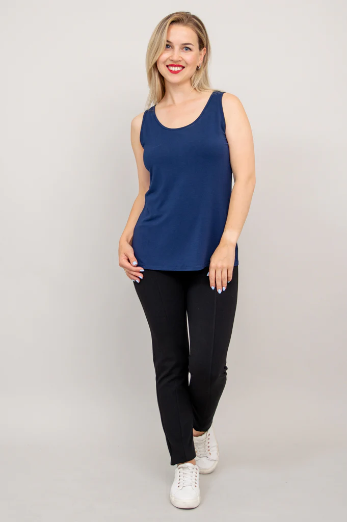 Avalon Tank, Indigo, Bamboo - Image 9