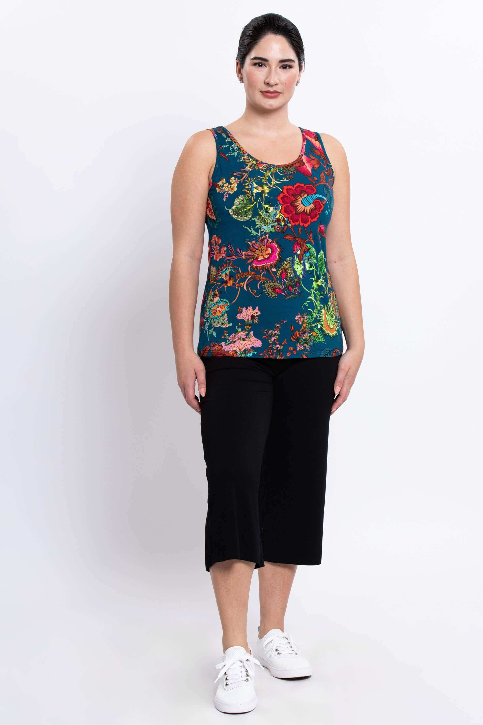 Avalon Tank, Teal Fantasy, Bamboo - Image 2