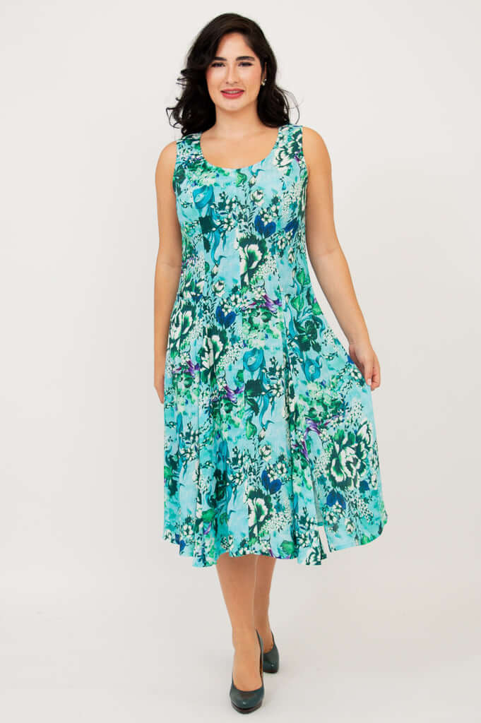 Avery Dress, Enchant, Linen Bamboo - Image 3