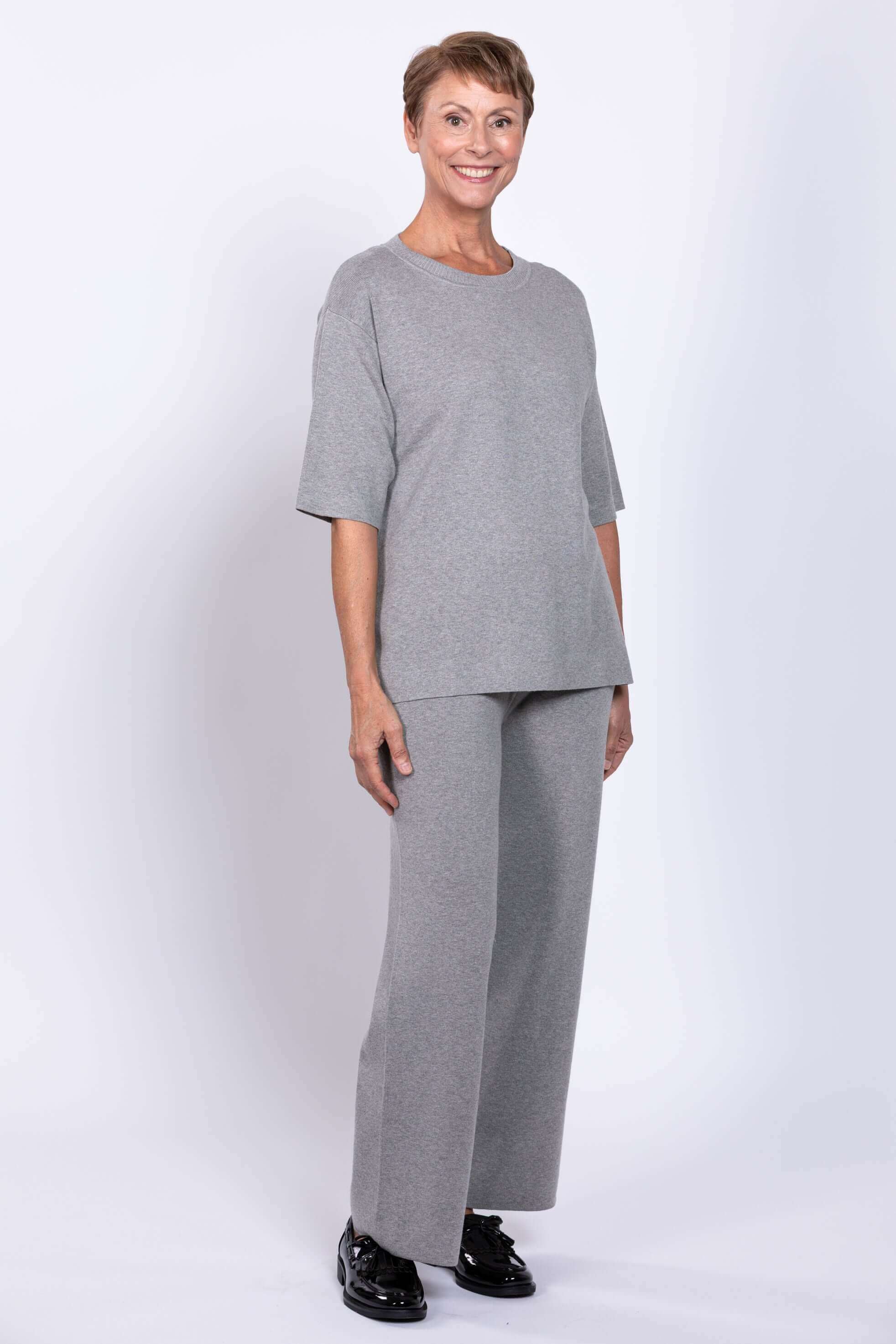 Bailey Pant, Charcoal Light, Cotton - Image 2