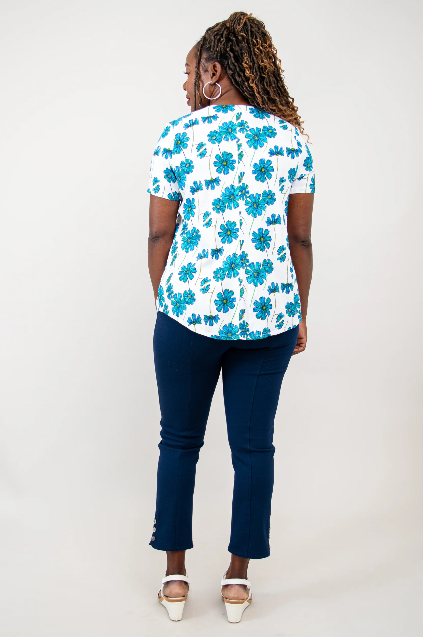 Bailey S/S Top, Aster, Linen Bamboo - Final sale - Image 5