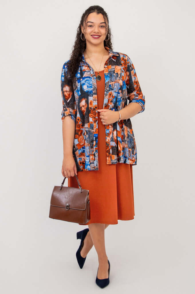 Becca Dress, Copper, Bamboo - Image 3