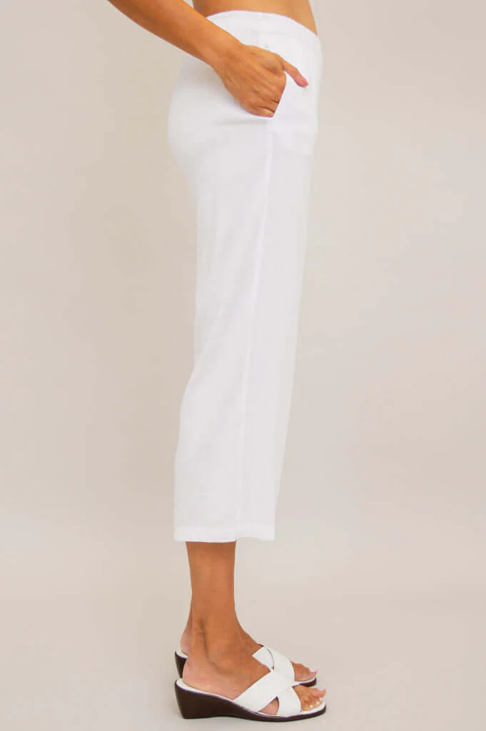 Bella Capri, White, Linen Bamboo - Image 3