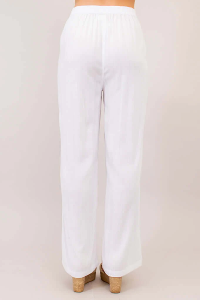 Bella Pant, White, Linen Bamboo - Image 5