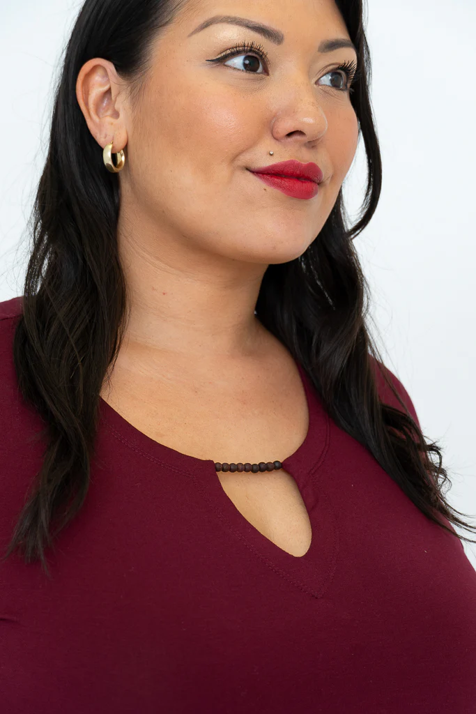 Bernadette Dress, Burgundy, Bamboo - Final Sale - Image 3