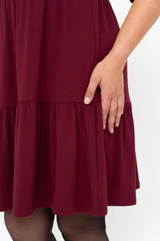 Bernadette Dress, Burgundy, Bamboo - Final Sale - Image 6