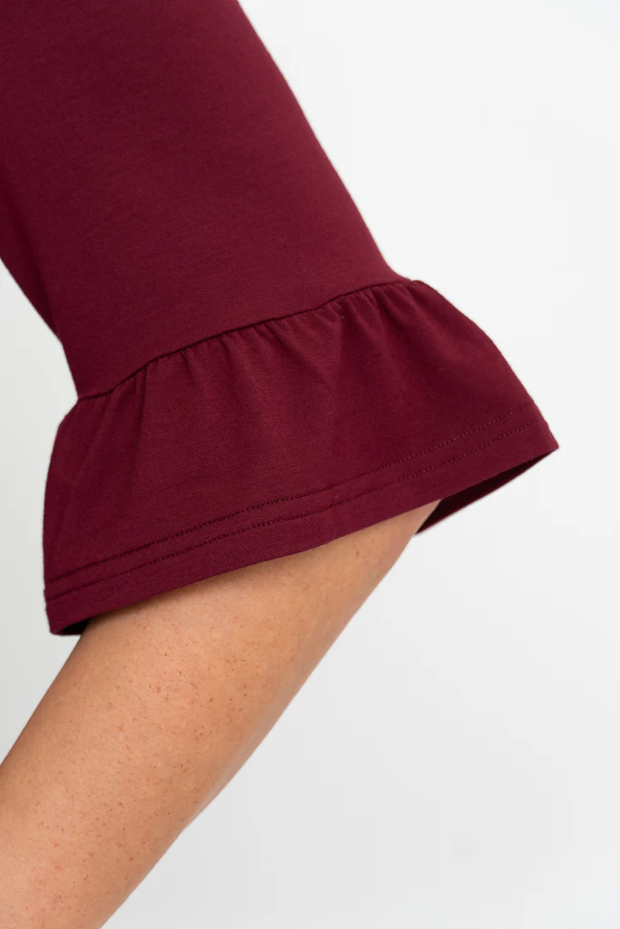 Bernadette Dress, Burgundy, Bamboo - Final Sale - Image 8
