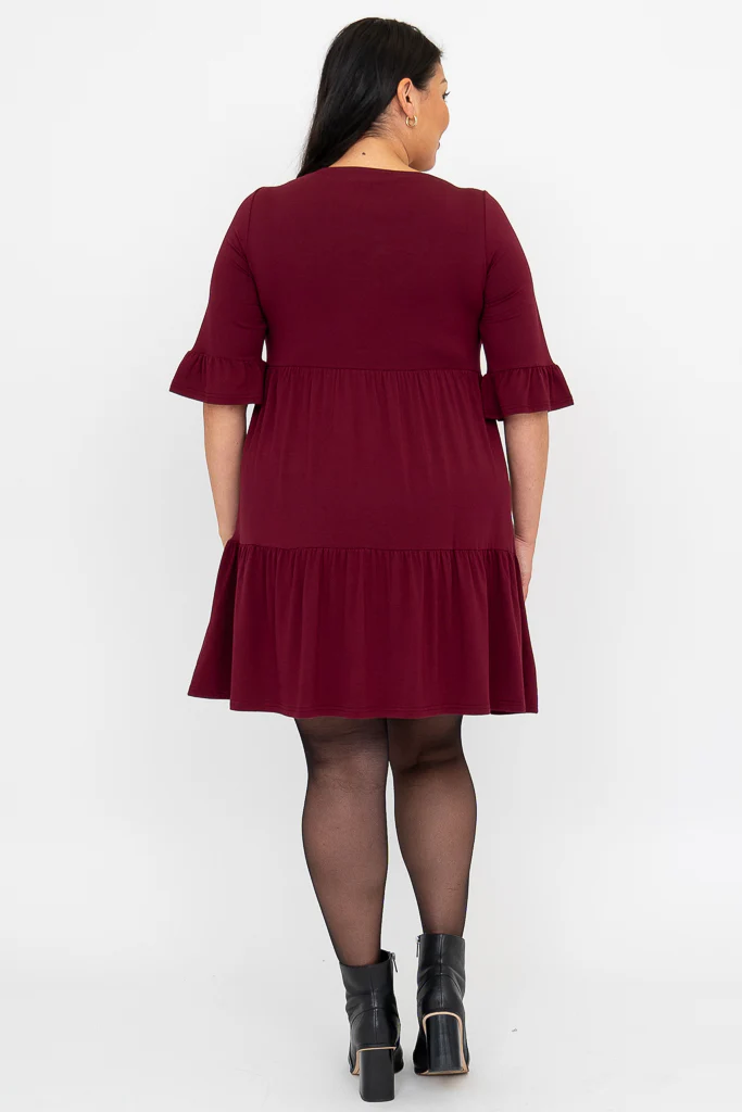 Bernadette Dress, Burgundy, Bamboo - Final Sale - Image 9
