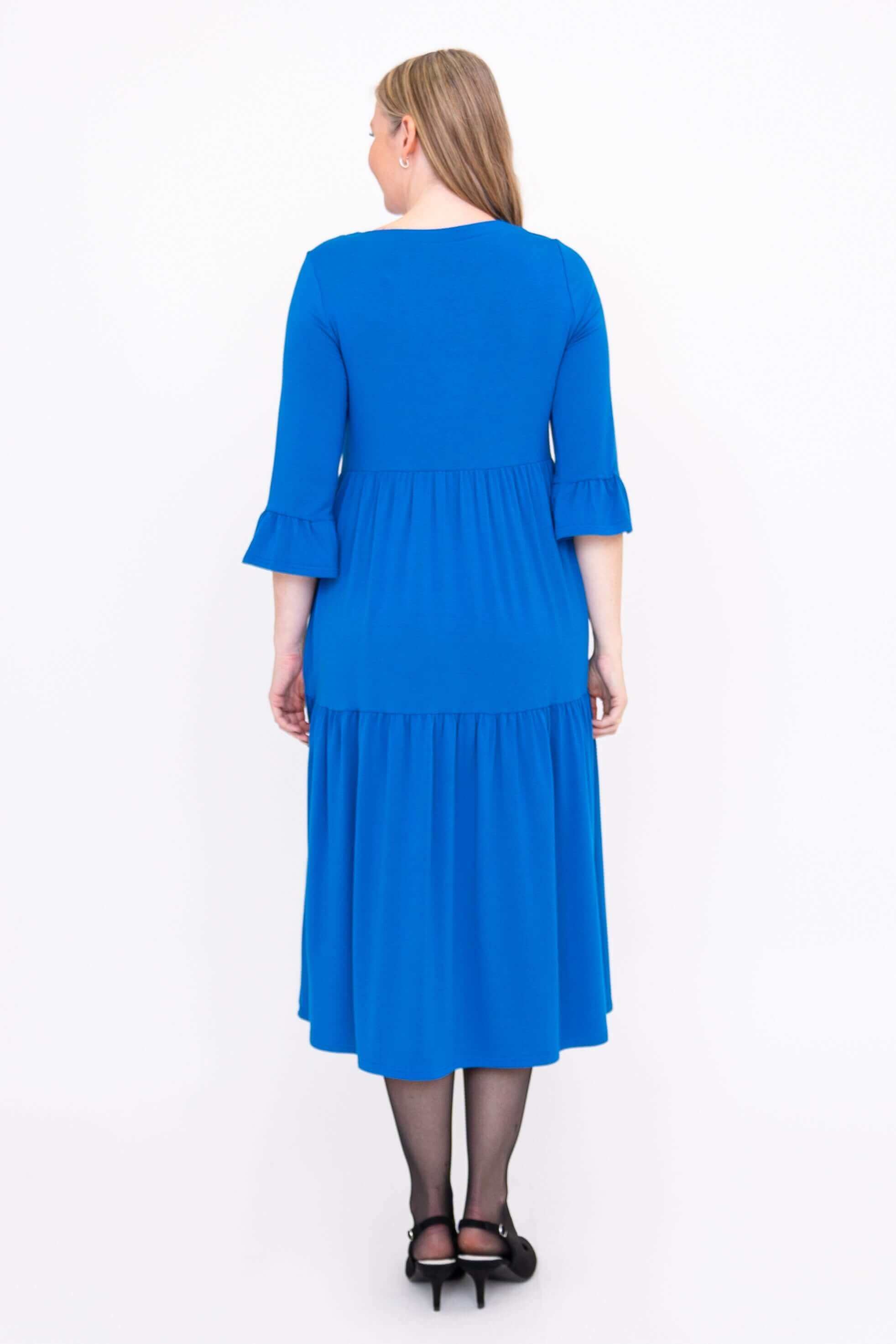 Bernadette Long Dress, Cobalt, French Terry - Image 5