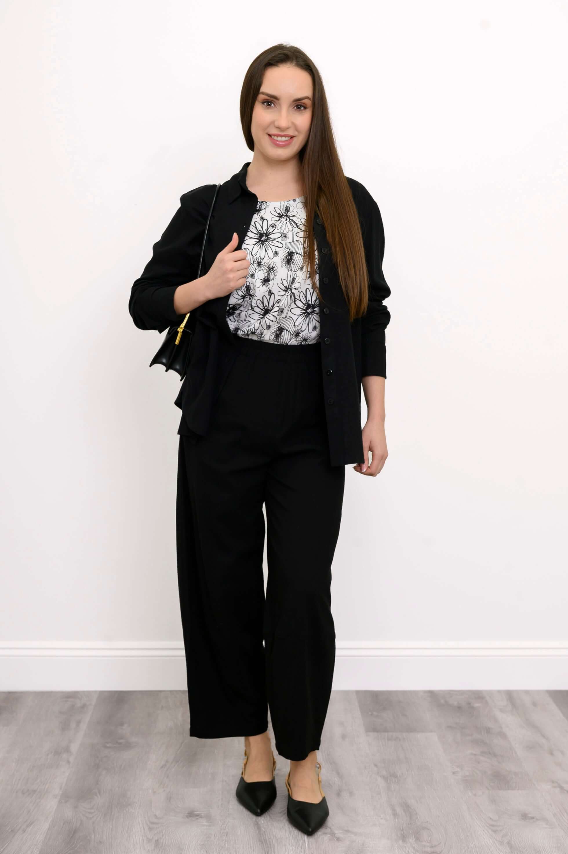 Boardwalk Pant, Black, Linen Viscose - Image 2