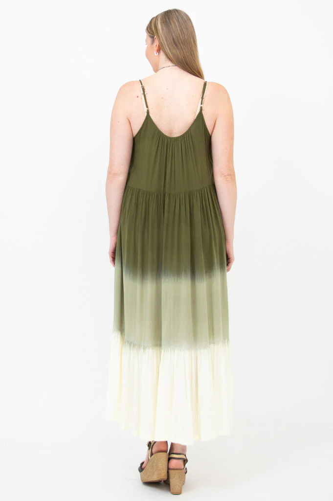 Boha Dress, Green Dip-Dye - Image 7