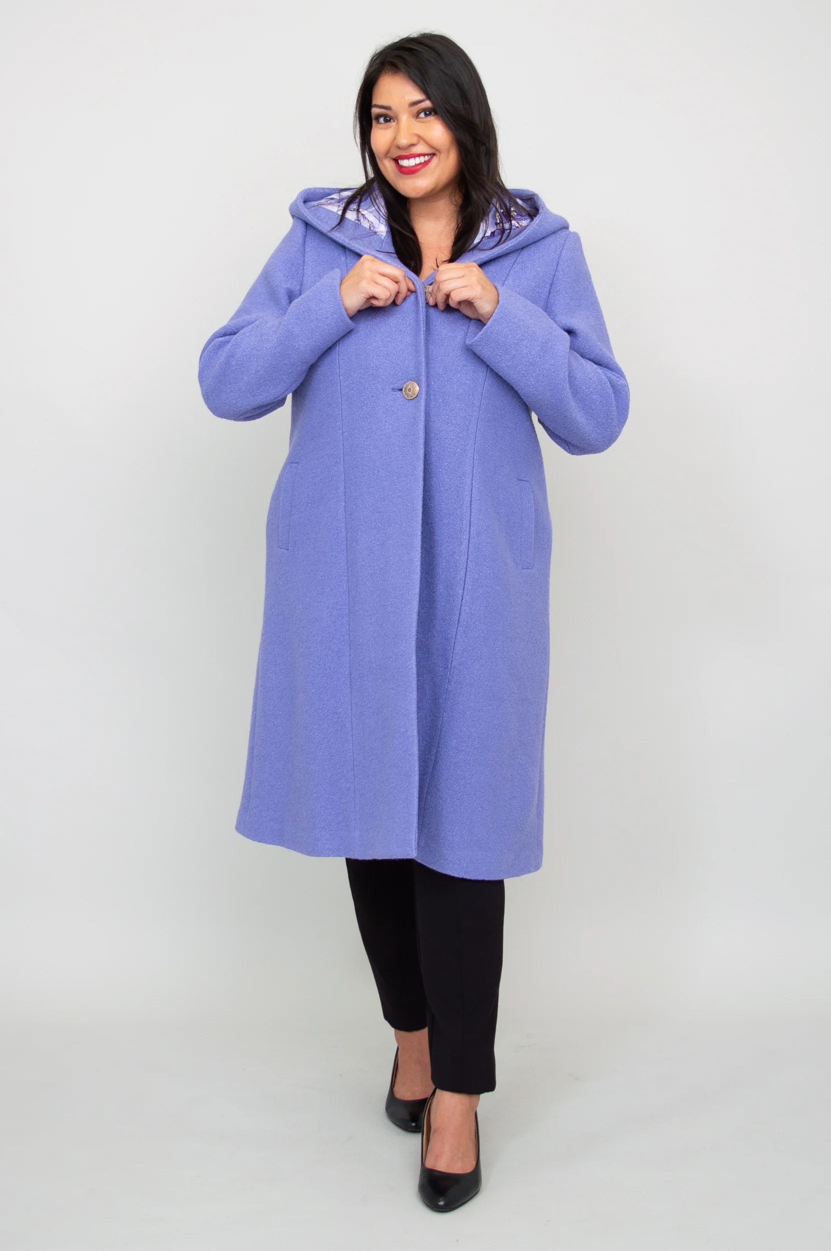 Britt Coat, Amethyst, Boiled Wool - Image 8