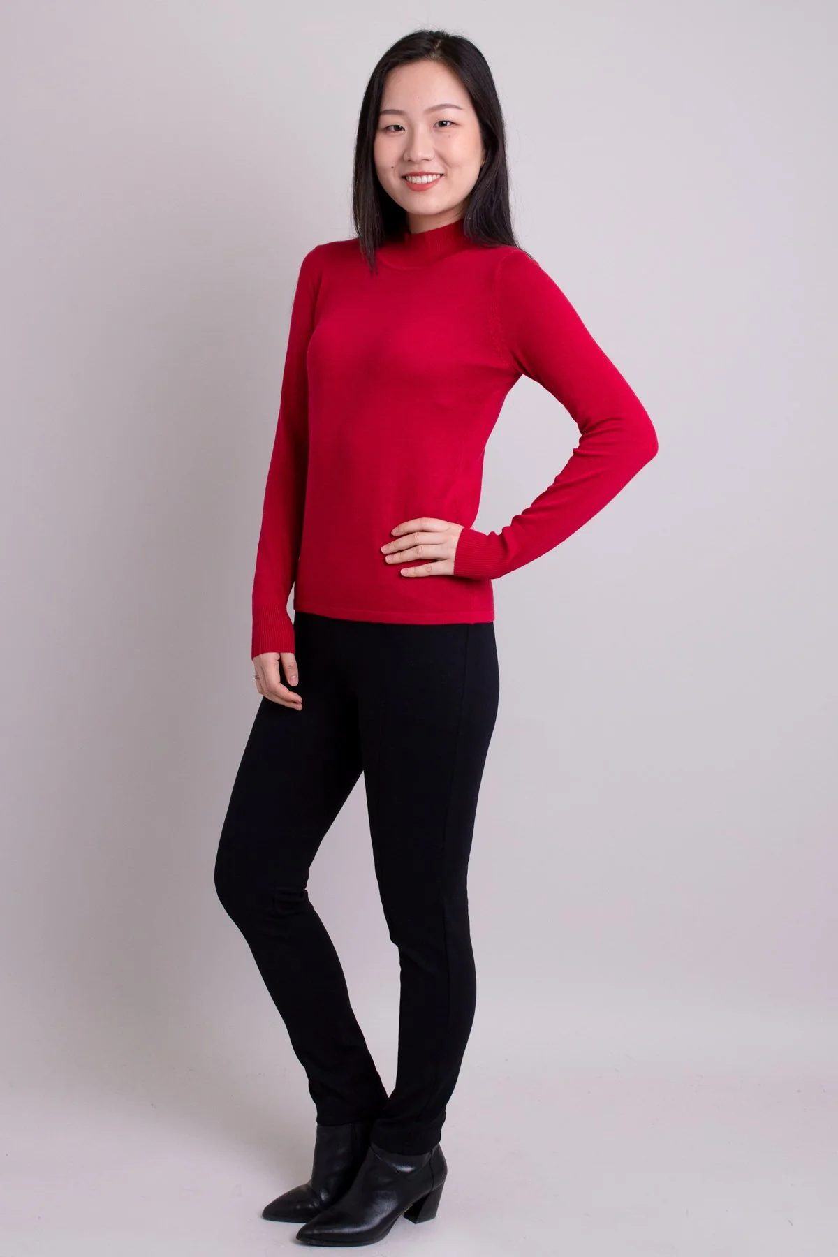 Cameron Sweater, Lipstick, Bamboo Cotton - Final sale - Image 3
