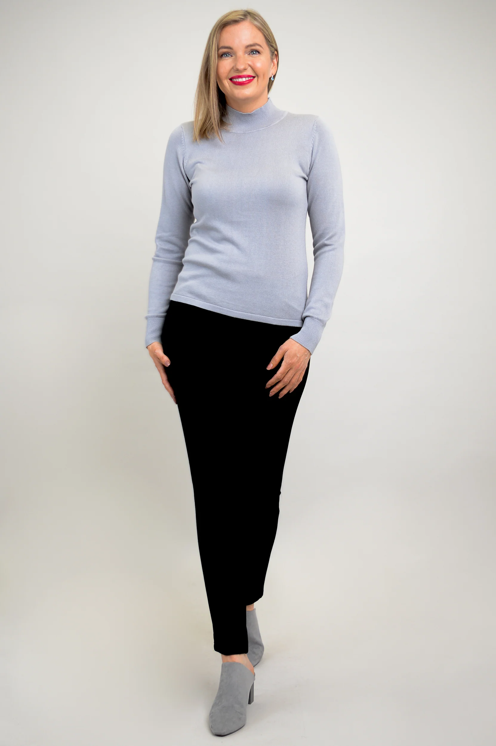 Cameron Sweater, Sleet Grey, Bamboo Cotton - Final Sale - Image 6