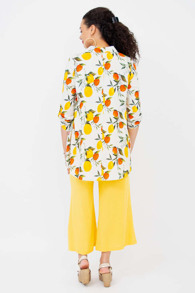 Celine Blouse, Lemonade, Linen Bamboo - Image 3