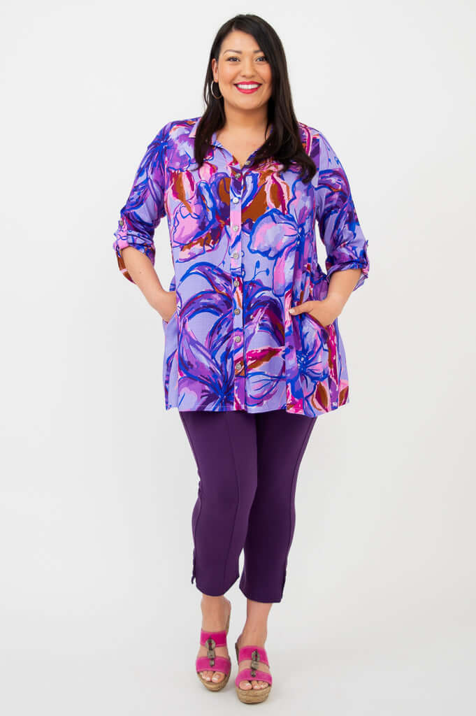Celine Blouse, Lily Love, Linen Bamboo - Image 3