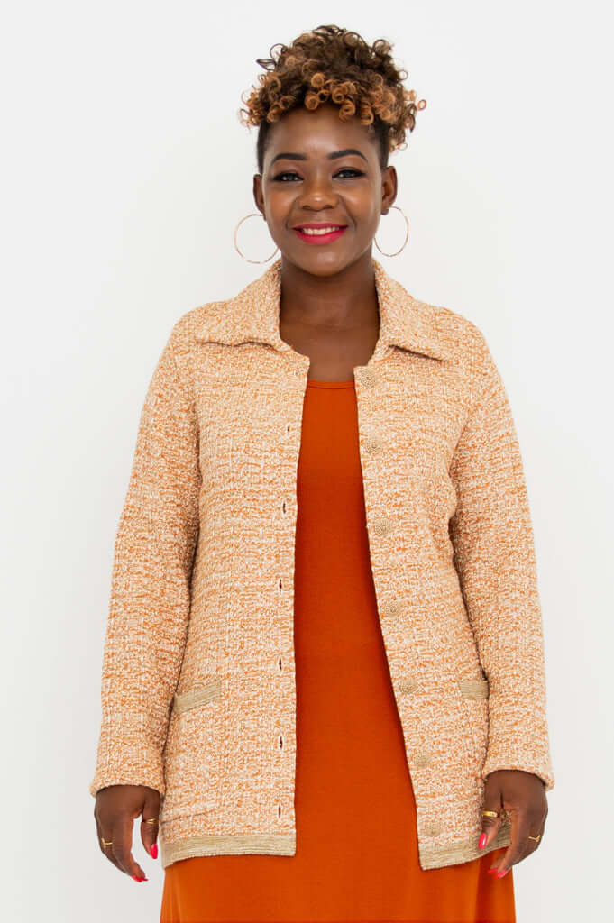 Chanel Cardigan, Chai Spice, Cotton - Final Sale - Image 4