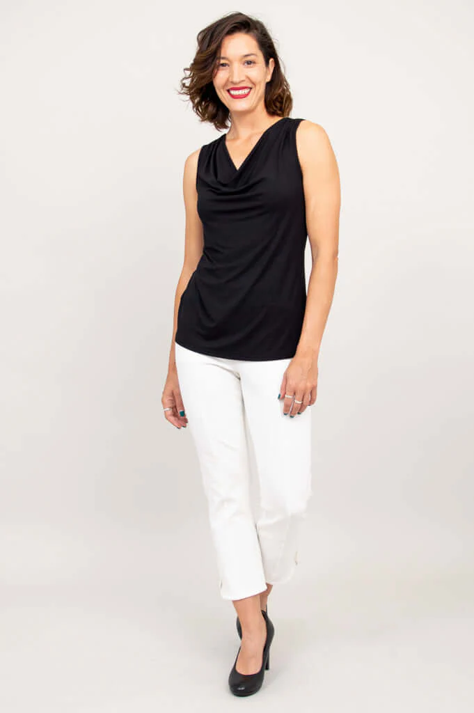 Charisse Tank, Black, Bamboo - Image 3