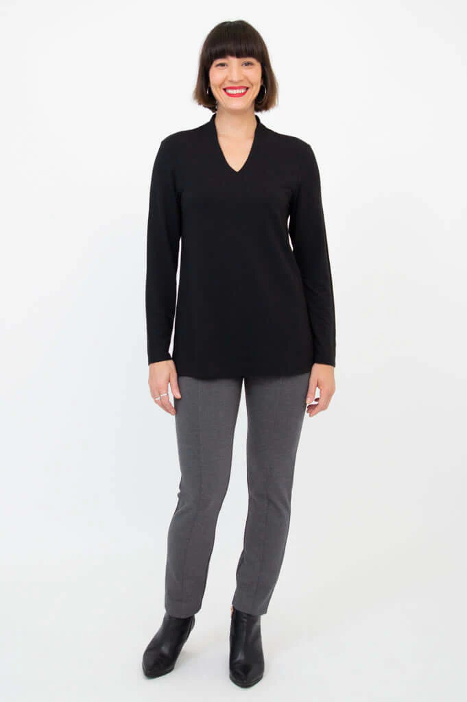 Chimmy Top, Black, Bamboo - Final Sale - Image 3