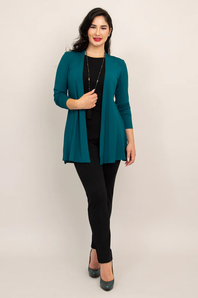 Chopra Jacket, Teal, Bamboo - Image 3