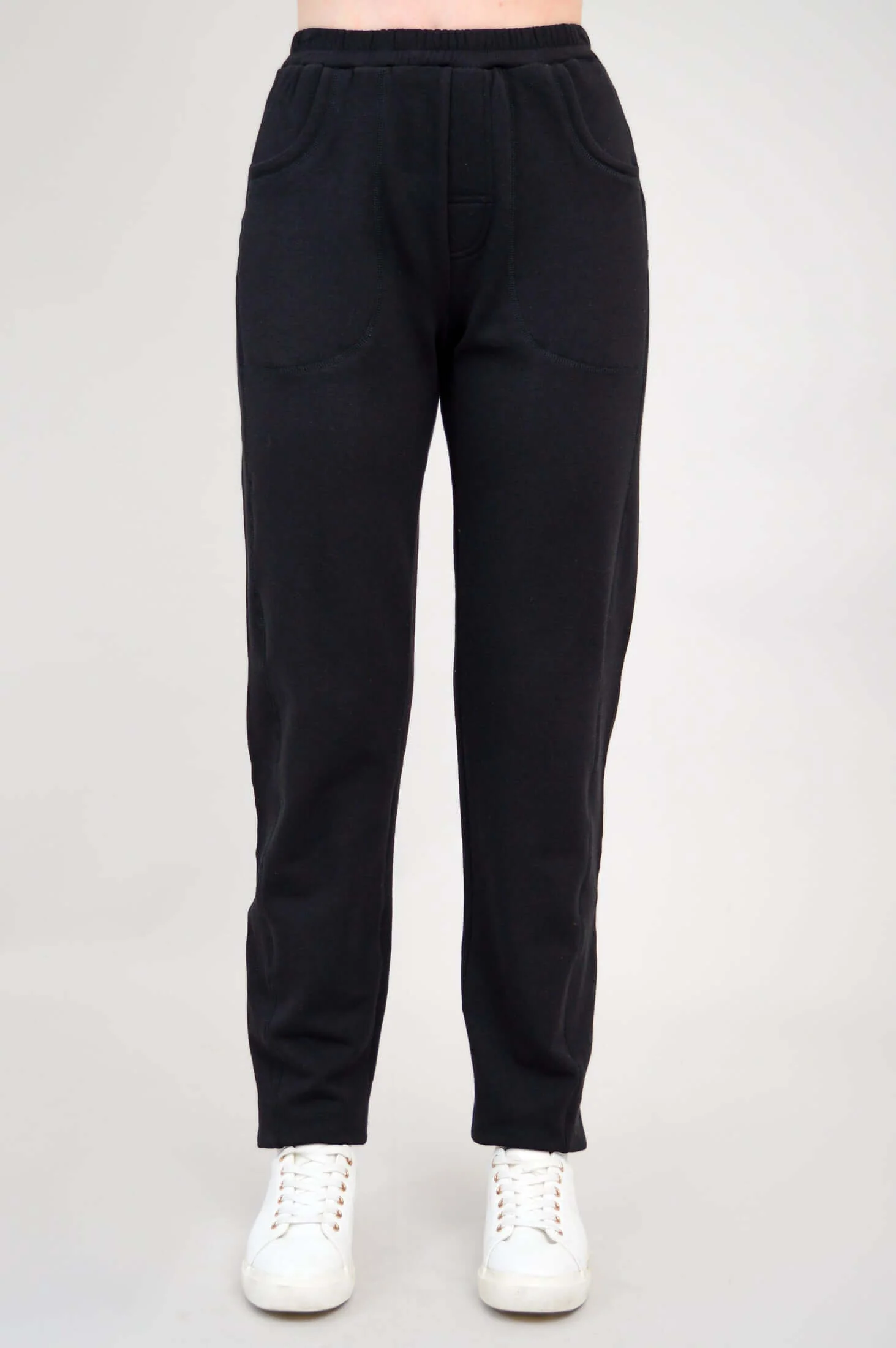 Christine Pant, Black, Bamboo Fleece - Image 2
