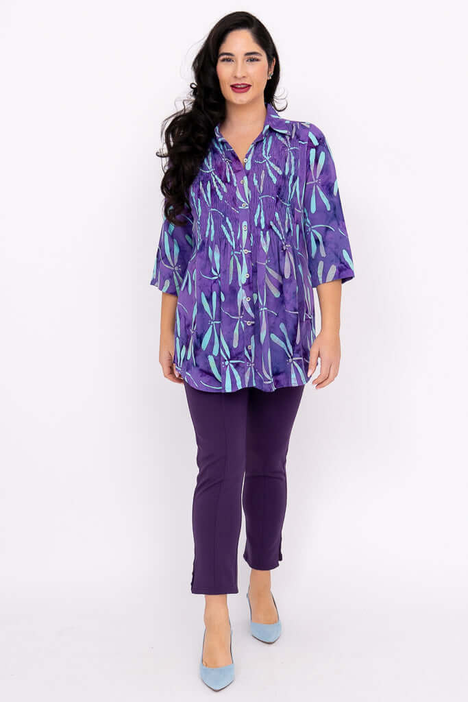 Cindy 3/4 Sleeve Top, Waterloo - Final Sale - Image 6