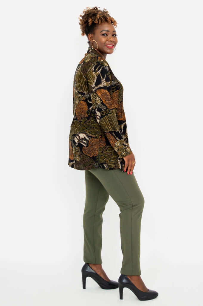 Cindy L/S Blouse, Elephant - Image 4