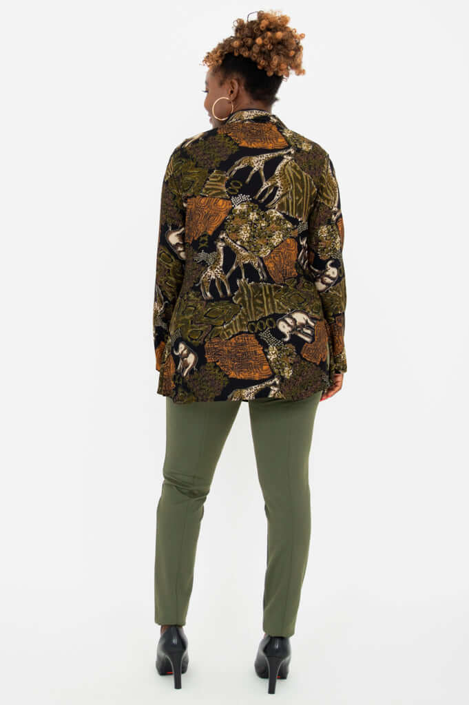 Cindy L/S Blouse, Elephant - Image 5