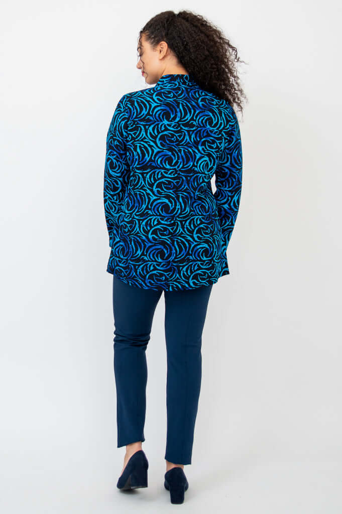 Cindy L/S Blouse, Whirpool - Final Sale - Image 5