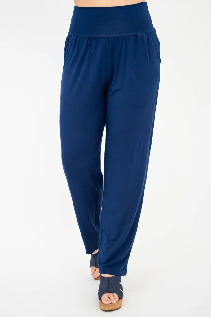 Clair Petite Pant, Indigo, Bamboo - Image 6